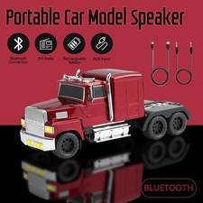 Retro Truck Model Bluetooth Replica Speaker with FM Radio LED USB TWS AUX TF BT