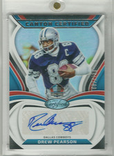 Drew Pearson 2025 Panini Certified Canton Certified Refractor Auto 087/125