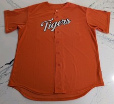 Majestic Cool Base Detroit Tigers Baseball Jersey Men's XL Orange Spellout