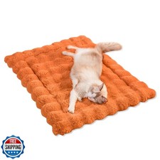 SOMAHE Cat Beds for Indoor Cats Faux Fur Pet Pad Mat Plush Kitten Bed with No