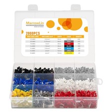 2000 PCS Wire Ferrule Kit, AWG 22-10 Premium Wire End Terminals Connectors fo...