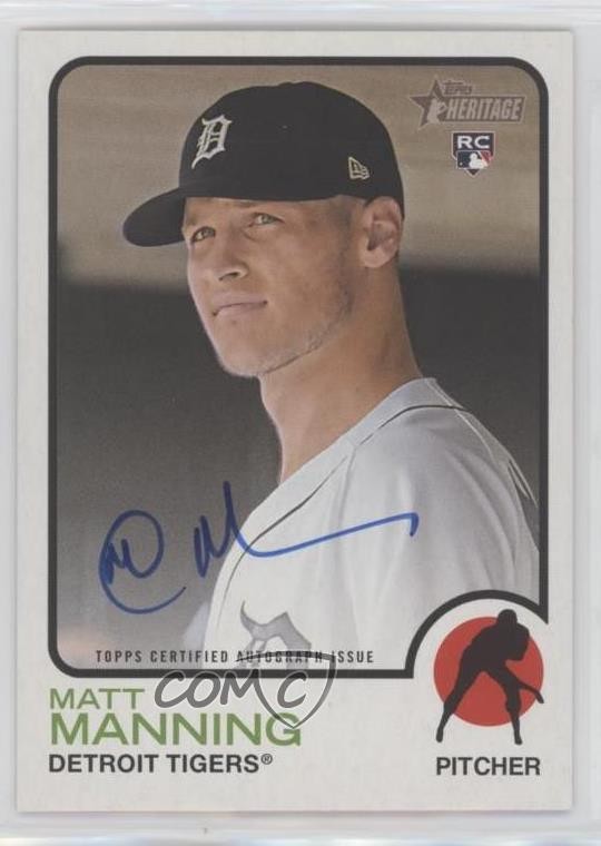 2022 Topps Heritage Real One Auto Matt Manning #ROA-MMG Auto g2d