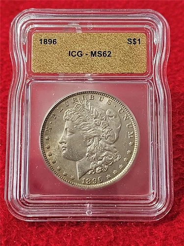 1896  MORGAN SILVER DOLLAR  ICG  MS 62                                   #T1759