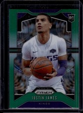 2019-20 Panini Prizm Prizms Green #295 Justin James Sacramento Kings