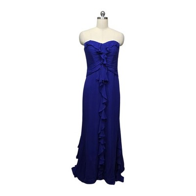 badgley mischka blue strapless dress Strapless Drop Waist Dress