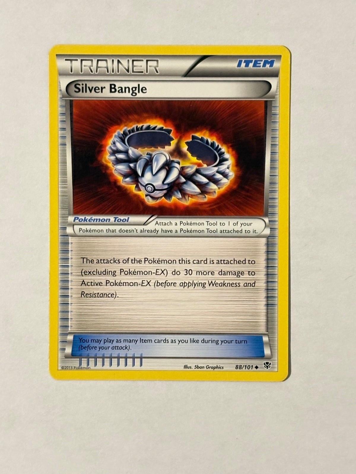 Silver Bangle 88/101 Uncommon Plasma Blast Pokemon Moderately Played