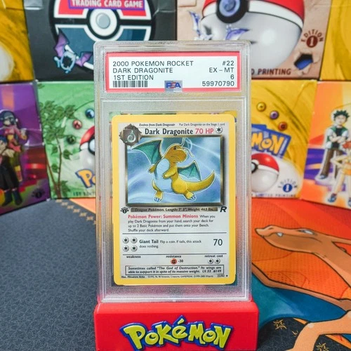 PSA 6 2000 Pokemon Team Rocket 1st edition Dark Dragonite 22