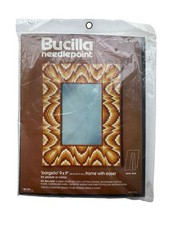 Vintage Bucilla NEEDLEPOINT #4219 9X11 FRAME WITH EASEL