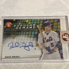 2022 Topps Pristine Popular Demand DAVID WRIGHT ON CARD Auto /50 PDA-DW