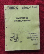 Carretilla elevadora Clark Electric EC500 Y60 Y70 1972-1980 SERVICIO REVISIÓN MANUAL COMPLETO