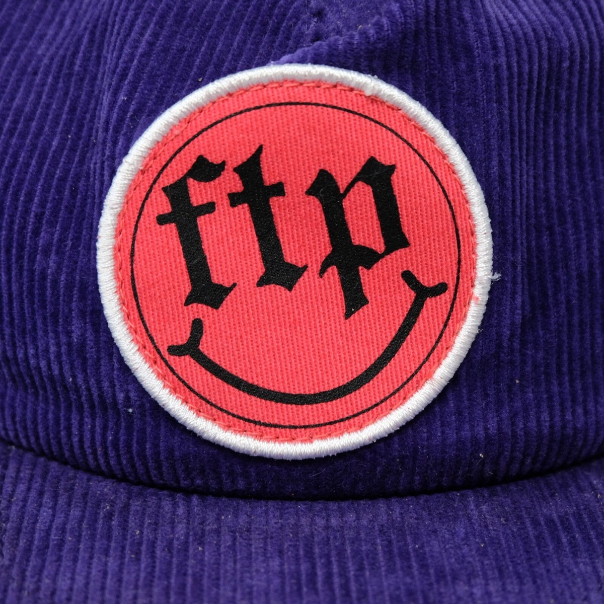 Rare FTP F*ck The Population Smiley Face Corduroy Snapback Hat Cap