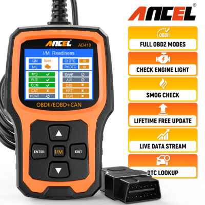 ANCEL AD410 OBDII Scanner Code Reader Car Diagnostic Scan Tool Turn Off Light