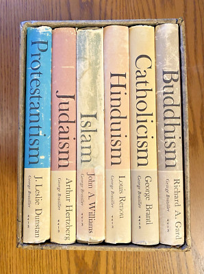 Great Religions of Modern Man 6 Volume Box Set 1961 2nd Printing HC DJ Vintage
