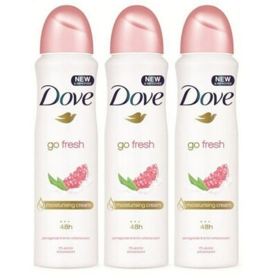 Dove Go Fresh Antiperspirant Body Spray Pomegranate  150ML - 3 PACK