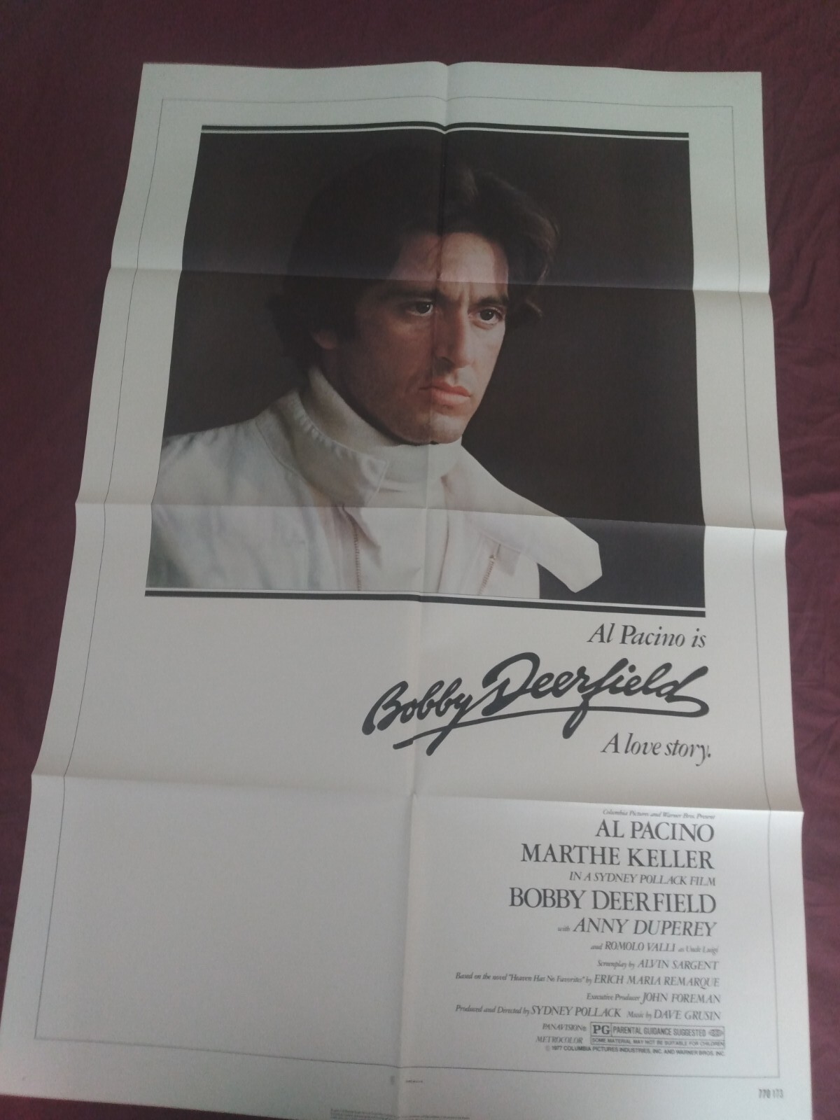 Bobby Deerfield Original 27x41 One Sheet 1977 Al Pacino Marthe Keller ...