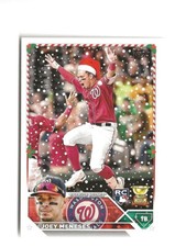 2023 Topps Holiday Joey Meneses Santa Hat RC #H80 Washington Nationals
