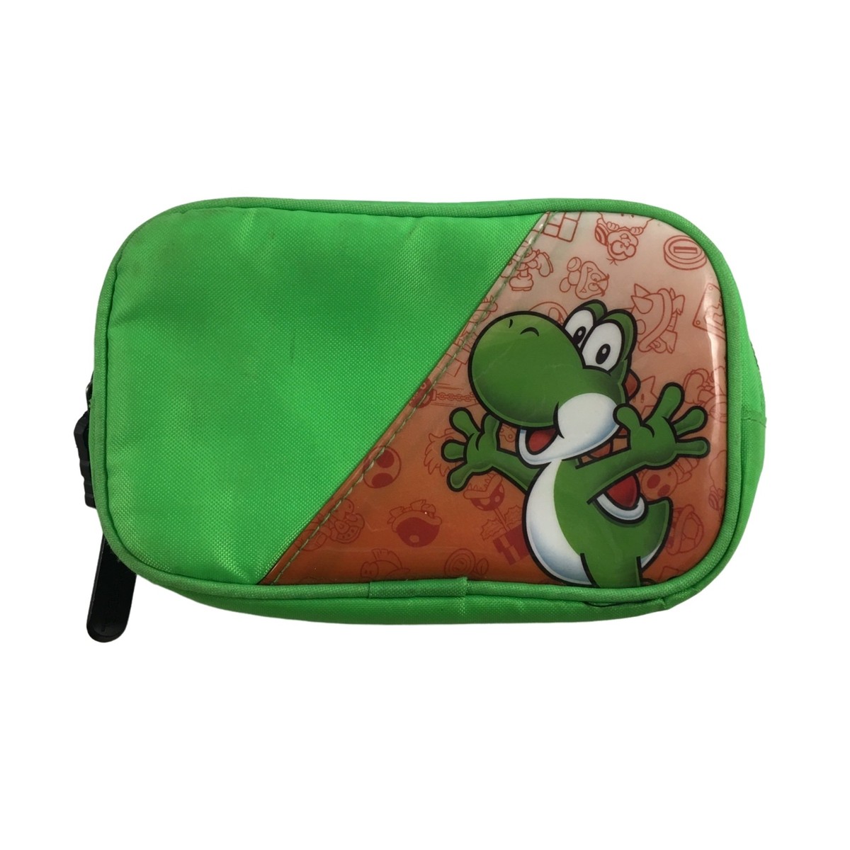 NINTENDO DS GREEN YOSHI CASE AND TWO GAMES (HAPPY FEET TWO AND RIO