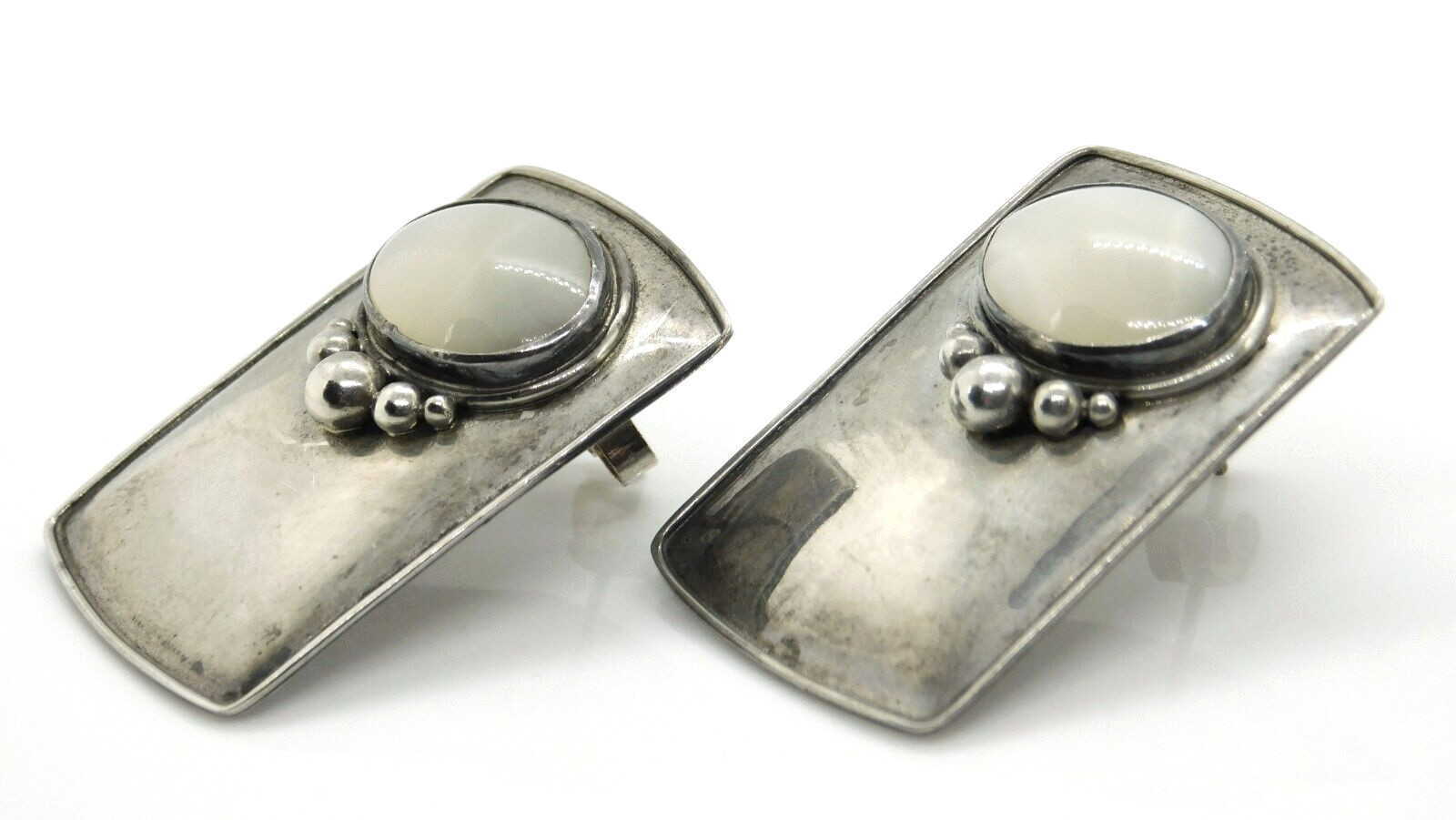 Rustic Artisan Signed 925 Sterling Silver Mother … - image 3