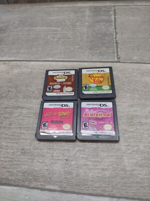 Nintendo DS Lot of 4 Cartridge Only Barbie Just Sing Suite Life Phineas & Ferb