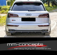 Cup Diffusor Ansatz Schwarz FüR Audi SQ5 Q5 S-Line Heckansatz Heck Splitter DTM