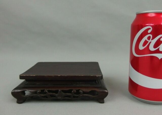 Antique Chinese Rectangular Carved Wood Display Stand Base For Vase Or Others n2 Antique Chinese Rectangular Carved Wood Display Stand Base For Vase Or Others n2
