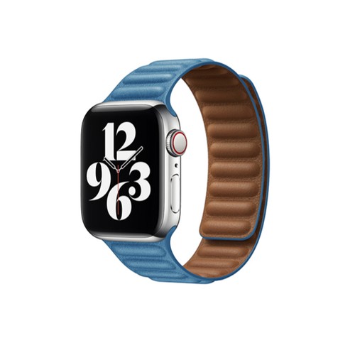 Pulsera de enlace de cuero genuino Magnetic Band Loop para Apple Watch 7 / SE / 6 / 5 / 4 / 3 / 2 - Imagen 30 de 38