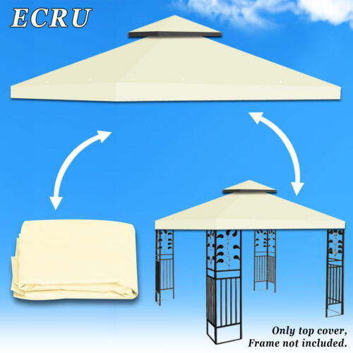 Replacement Canopy 8'X8' 10x10' Gazebo Sunshade 2-Tier Patio Pavilion Cover Top - Picture 47 of 67