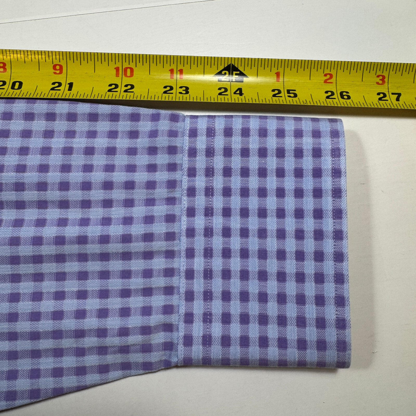 Hugo Boss Sharp Fit Men's Size 16.5-34/35 Purple Check Cotton Dress Shirt thumbnail 6
