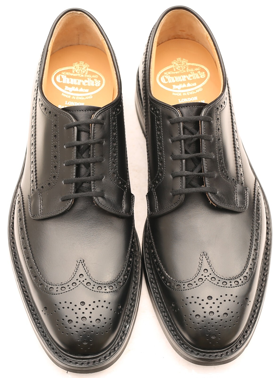 SAOLA Brogues Church's 'Grafton' Derby in pelle suola gomma 8 UK 42 EU F nuovi e imballati
