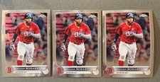 3x Lot 2022 Topps Chrome Baseball MLB #55 Xander Bogaerts Base Card Red Sox