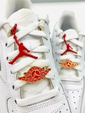 New Metal Buckles / Lace Locks Jordan Buckles Gold Red 1 Piece