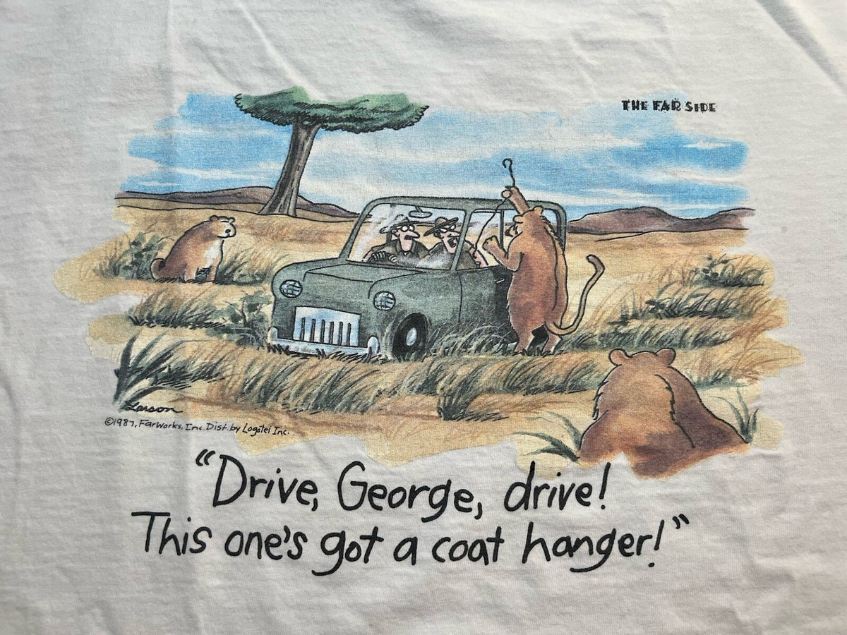The Far Side vtg T Shirt XL 1987 comic strip artist Gary