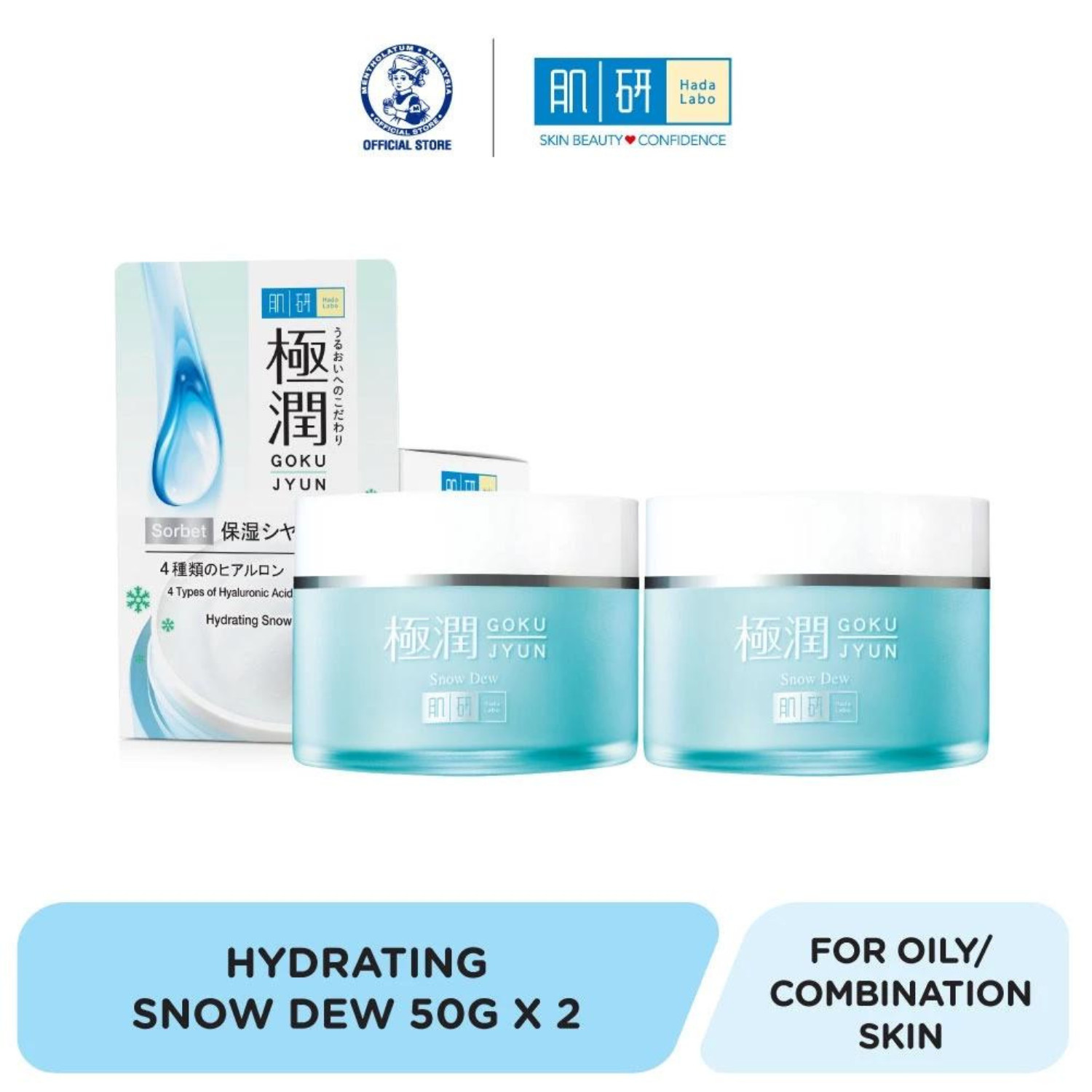 HADA LABO Hydrating Snow Dew 50gx2 Instant Refreshing Streng