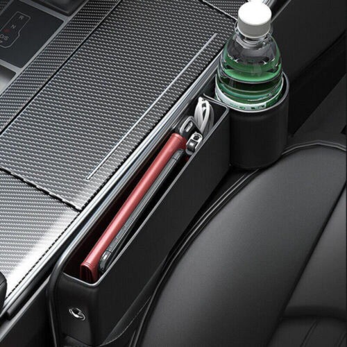 Right Side Seat Gap Filler Phone Holder Storage Box Organizer Car Accessories - Imagen 10 de 14