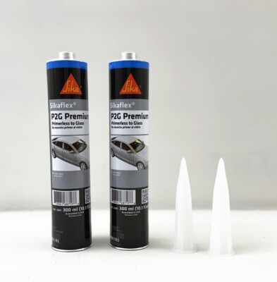 2 x Sikaflex P2G Windshield Urethane Adhesive Primerless Automotive Glue Sealant
