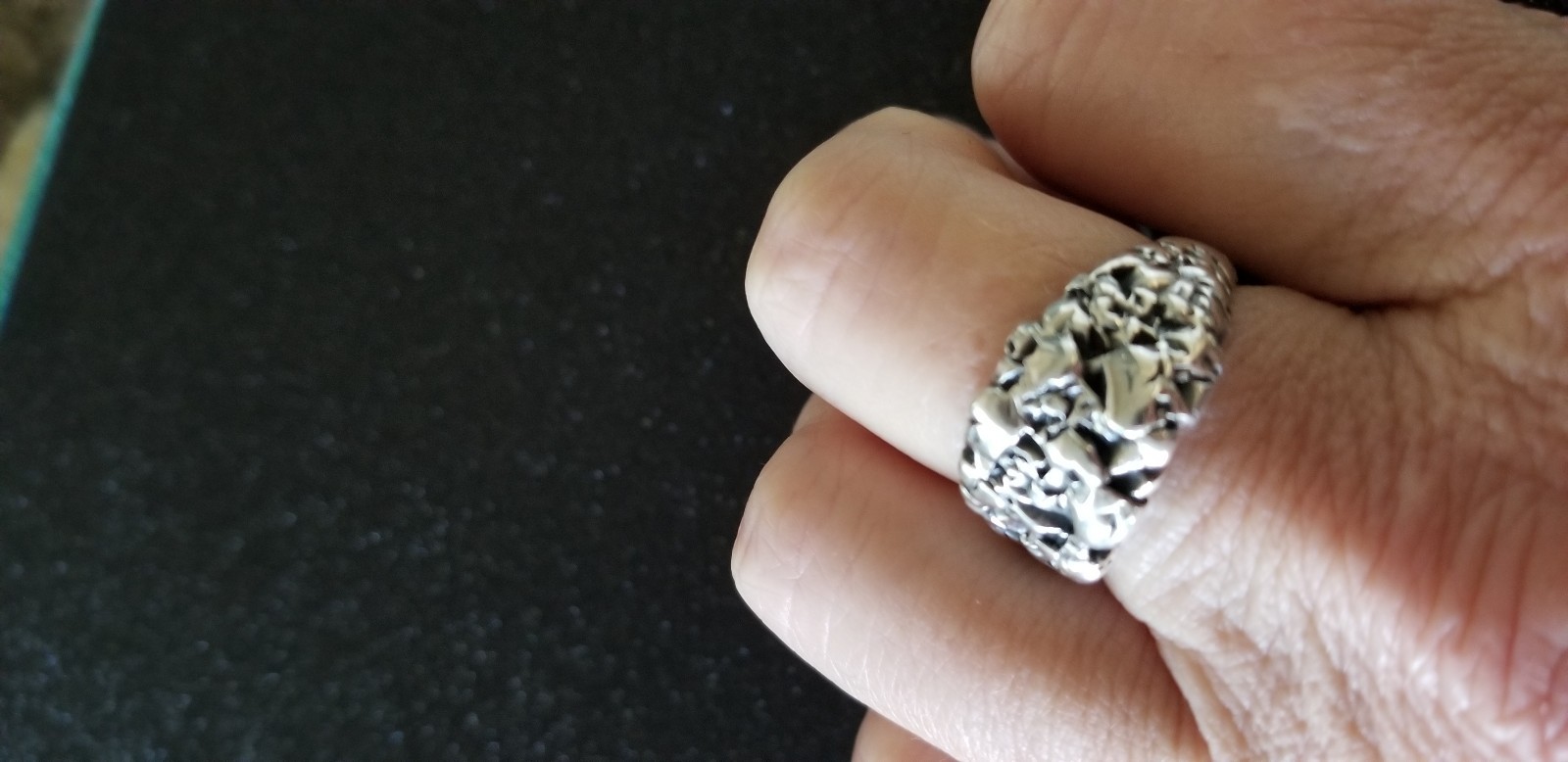 RARE! James Avery Textured Nugget Ring Size 8 UNISEX… Gem