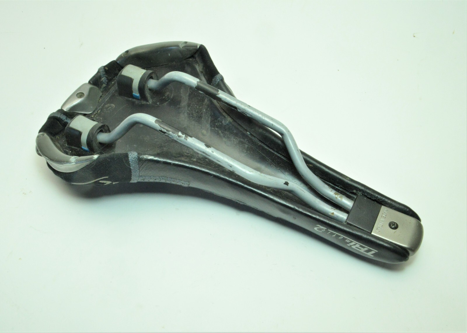 SELLE ITALIA TRI MATIC 2 BICYCLE LEATHER SEAT SADDLE MANGANESE RAILS 270 X 139MM