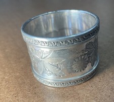 silver plated wedding napkin ring unmarked