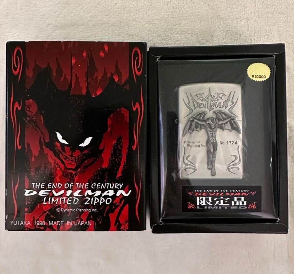 Zippo Devilman Go Nagai Metal Limited Oil Lighter 1998 Dynamic 