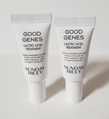 2 x Sunday Riley Good Genes LACTIC ACID TREATMENT Brightens Skin 0.17 oz NEW