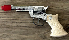 Vintage Circle K, Toy Pistol, White Grips, Hong Kong, trigger doesn't work