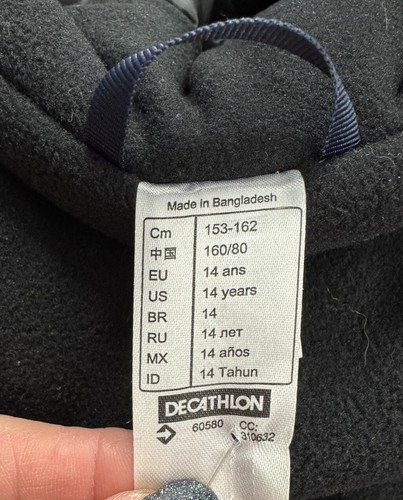 Decathlon Ski Suit Waterproof Snowboarding Snowsuit One Piece Hood Kids 14 Years - Picture 5 of 10