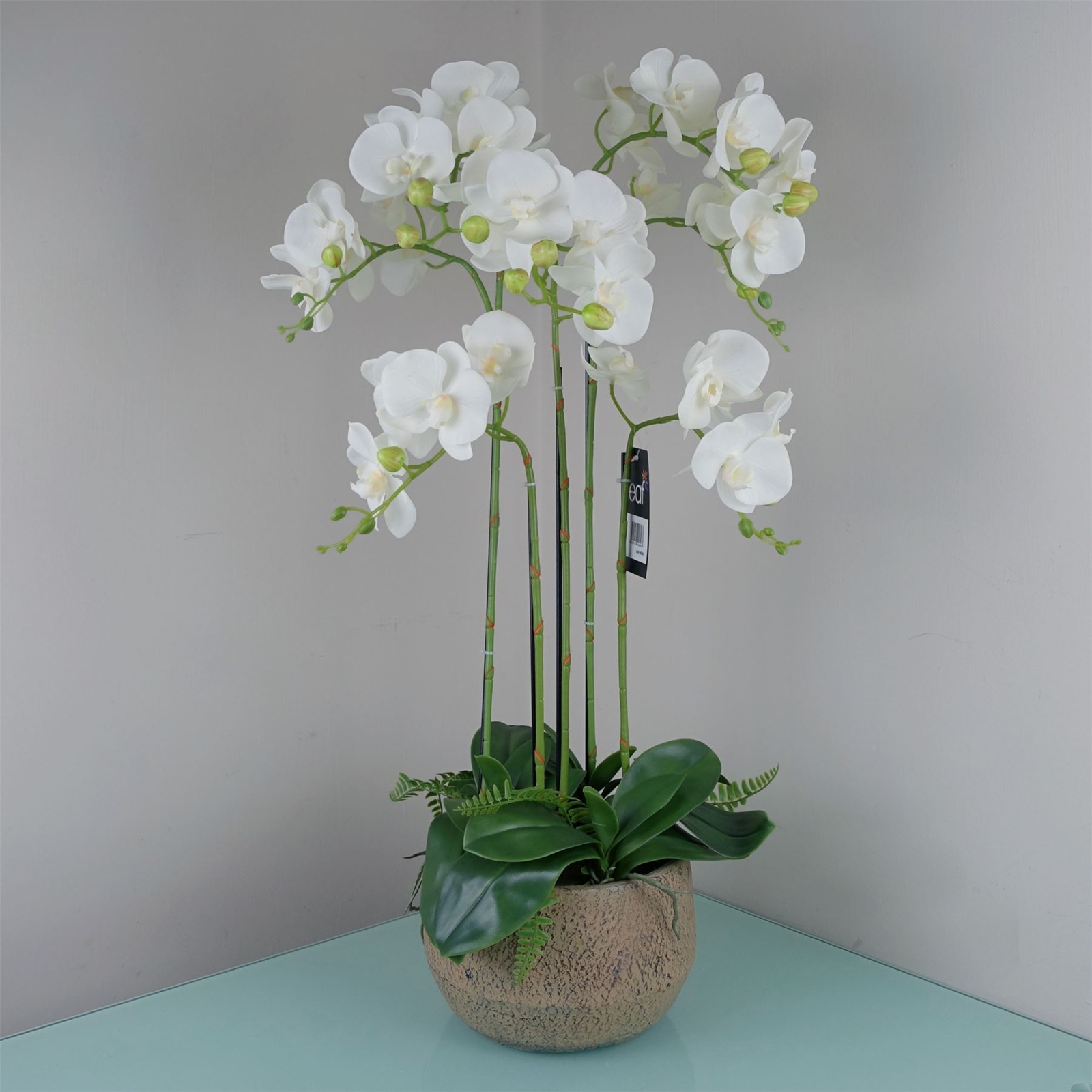 Large Orchid Artificial White 41 REAL TOUCH flowers eBay