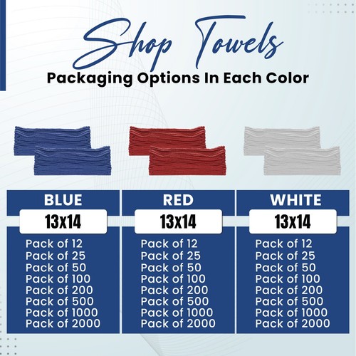 2000 Blue Shop Rags Towels 13x14 Cleaning Automobiles Industries Garage & Homes - 第 7/9 張圖片