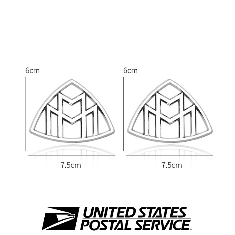 Emblema insignia maletero trasero lateral plateado para Mercedes Benz Maybach clase S S500 S600 Foto 2 de 4