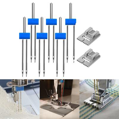 harilla Nähmaschine Zwillingsnadeln Double Twin Stretch Nadeln Nadeln mit 9 Rillen