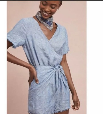 sanctuary linen utility romper