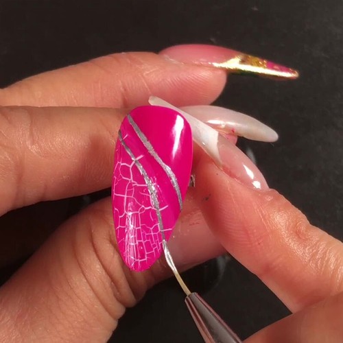 14Colors Air Dry Crackle Gel Nail Polish 7ml Soak Off UV/LED Gel Varnish Salon # - Foto 6 di 27