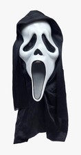 Spirit Halloween Scream Ghost Face Mask Hood Movie Adult w/ Strap