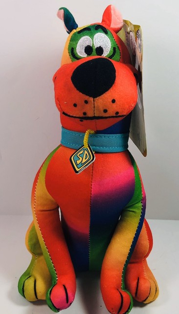 rainbow scooby doo stuffed animal